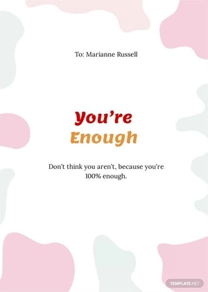 Modern Encouragement Card Template