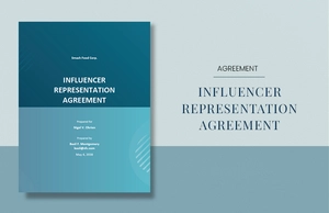 Influencer Representation Agreement Template