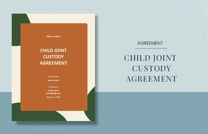 Child Joint Custody Agreement Template Child Joint Custody Agreement Template