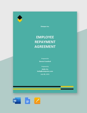 Employee Repayment Agreement Template Employee Repayment Agreement Template