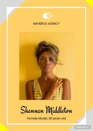 Model Comp Card Template