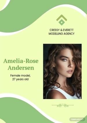 Modeling Comp Card Template