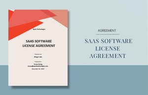 SAAS Software License Agreement Template