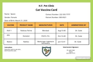 Printable Vaccine Card Template