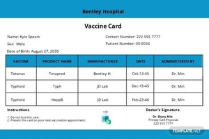 Digital Vaccine Card Template