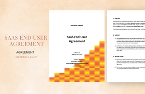 SaaS End User Agreement Template