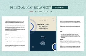 Personal Loan Repayment Agreement Template