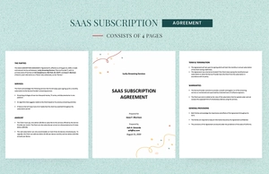 SAAS Subscription Agreement Template SAAS Subscription Agreement Template