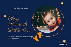 Baby Hanukkah Card Template