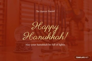 Simple Hanukkah Card Template