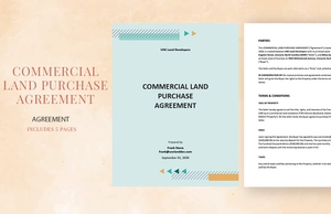 Commercial Land Purchase Agreement Template