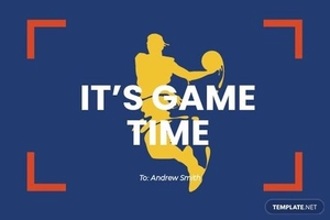 Elegant Basketball Card Template