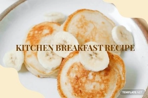 Kitchen Break Fast Recipe Card Template