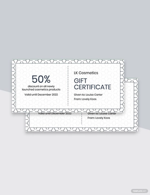 Blank Gift Certificate Template
