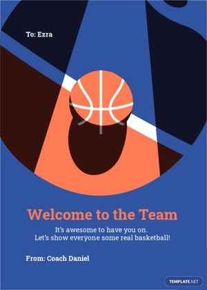 Sample Basketball Card Template