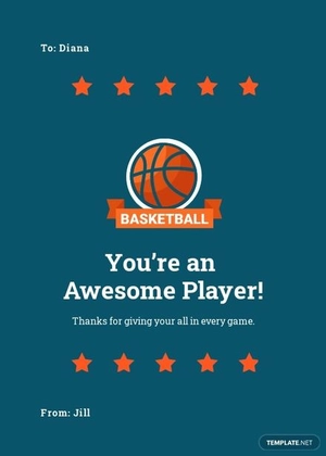 Simple Basketball Card Template