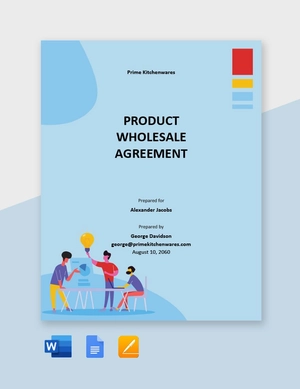 Product Wholesale Agreement Template Product Wholesale Agreement Template