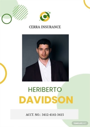 Modern Insurance Card Template