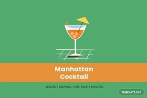 Whisky Drink Recipe Card Template