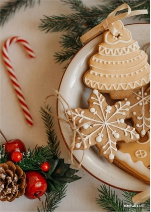 Watercolor Holiday Recipe Card Template