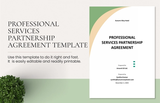 Professional Services Partnership Agreement Template