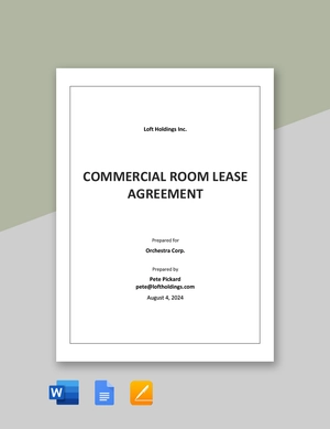 Commercial Room Lease Agreement Template
