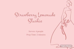Minimal Bridal Shower Recipe Card Template