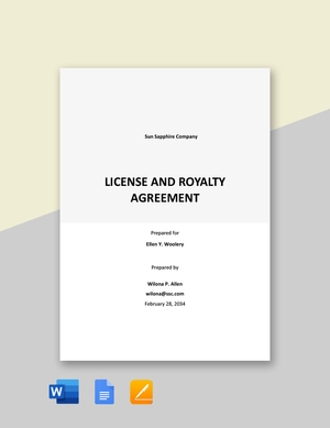 License and Royalty Agreement Template