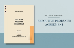 Executive Producer Agreement Template Executive Producer Agreement Template