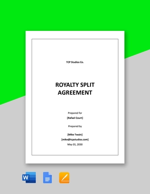 Royalty Split Agreement Template