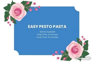 Printable Bridal Shower Recipe Card Template