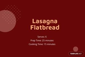 Modern Food Recipe Card Template