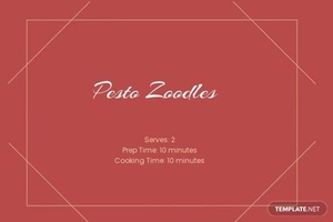 Elegant Food Recipe Card Template