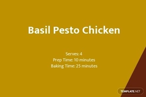 Printable Food Recipe Card Template