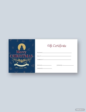 Editable Christmas Gift Certificate Template