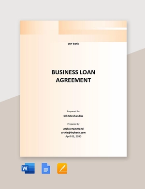 Simple Business Loan Agreement Template