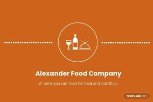 Food Name Card Template