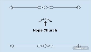 Simple Church Contact Card Template