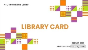 Printable Library Card Template