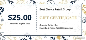 Editable Holiday Gift Certificate Template
