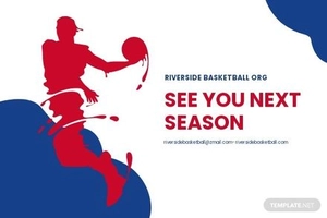 Sample Basketball Ending Card Template