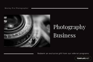 Photography Referral Card Template