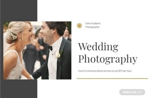 Wedding Photography Rate Card Template