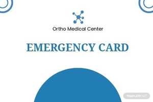 Printable Emergency Card Template