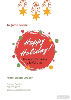 Digital Holiday Card Template