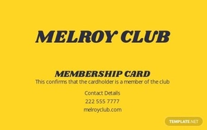Digital Membership Card Template