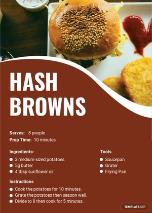 Printable Bakery Recipe Card Template