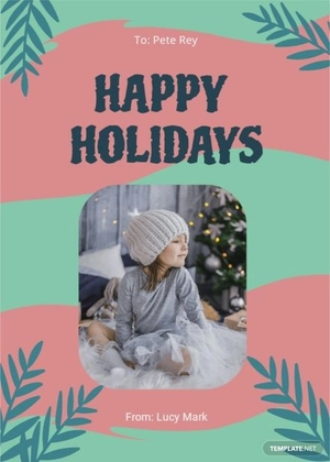 Digital Holiday Photo Card Template