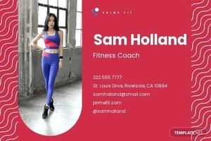 Gym Training Card Template
