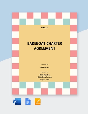 Bareboat Charter Agreement Template